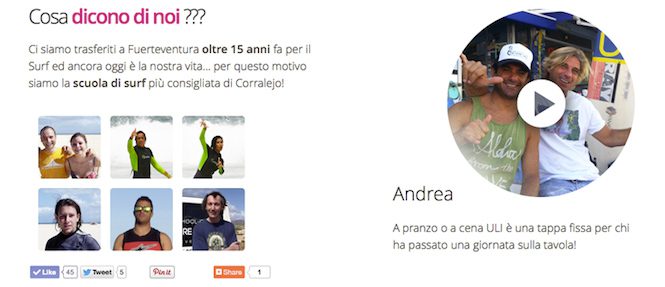Sezione Creazione Landing page OneMoreWave