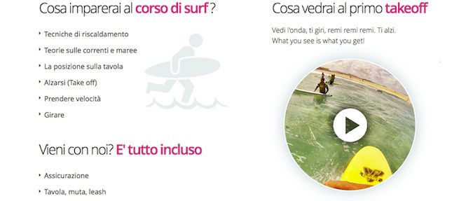Sezione Creazione Landing page OneMoreWave