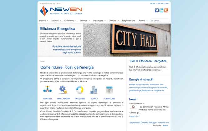 Costruzione sito in Joomla Newen.eu
